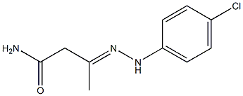 3-[2-(p-Chlorophenyl)hydrazono]butyramide Struktur