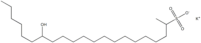 15-Hydroxyhenicosane-2-sulfonic acid potassium salt Struktur