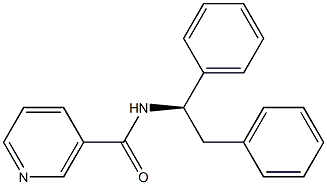 (+)-N-[(R)-1,2-Diphenylethyl]nicotinamide Struktur