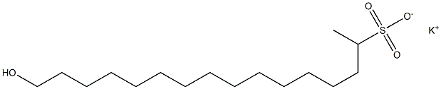 16-Hydroxyhexadecane-2-sulfonic acid potassium salt Struktur