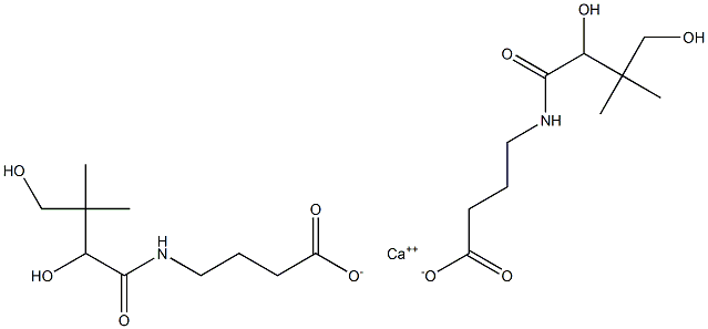 Bis[4-(2,4-dihydroxy-3,3-dimethylbutyrylamino)butanoic acid]calcium salt Struktur