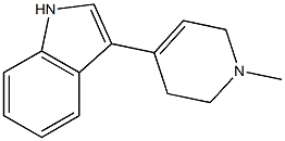 3-[(1-Methyl-1,2,3,6-tetrahydropyridin)-4-yl]-1H-indole Struktur