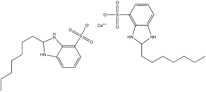 Bis(2,3-dihydro-2-heptyl-1H-benzimidazole-4-sulfonic acid)calcium salt Struktur