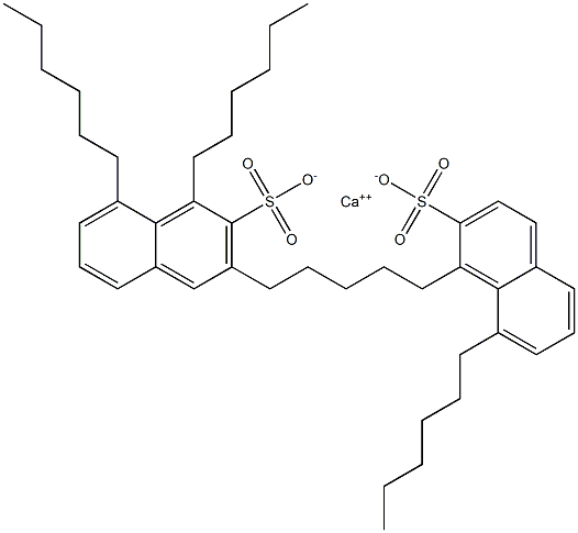 Bis(1,8-dihexyl-2-naphthalenesulfonic acid)calcium salt Struktur