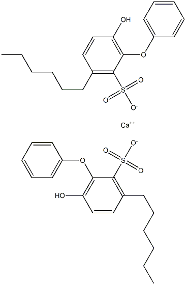 Bis(6-hydroxy-3-hexyl[oxybisbenzene]-2-sulfonic acid)calcium salt Struktur