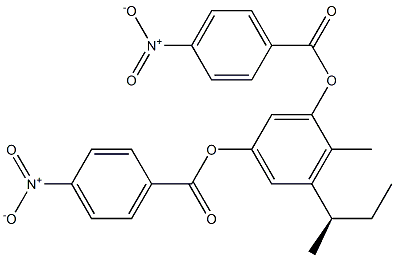 (-)-1,3-Bis(p-nitrobenzoyloxy)-5-[(R)-sec-butyl]-4-methylbenzene Struktur