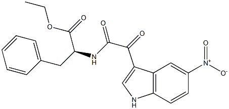 N-[[(5-Nitro-1H-indol-3-yl)carbonyl]carbonyl]-L-phenylalanine ethyl ester Struktur