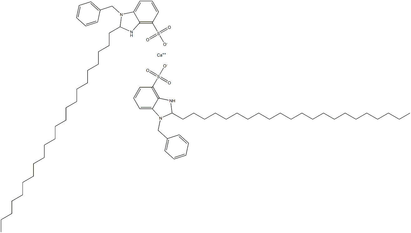 Bis(1-benzyl-2,3-dihydro-2-docosyl-1H-benzimidazole-4-sulfonic acid)calcium salt Struktur