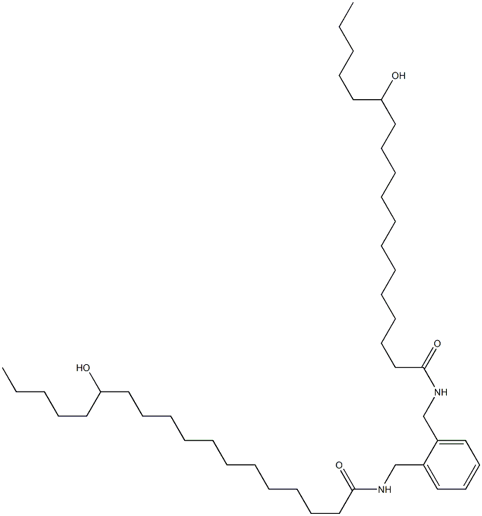 N,N'-(1,2-Phenylenebismethylene)bis(13-hydroxystearamide) Struktur