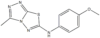 3-Methyl-N-(4-methoxyphenyl)-1,2,4-triazolo[3,4-b][1,3,4]thiadiazol-6-amine Struktur