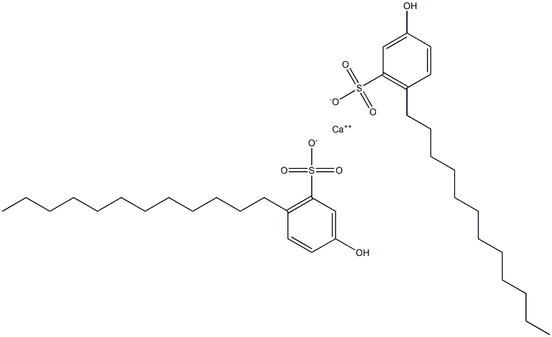 Bis(3-hydroxy-6-dodecylbenzenesulfonic acid)calcium salt Struktur