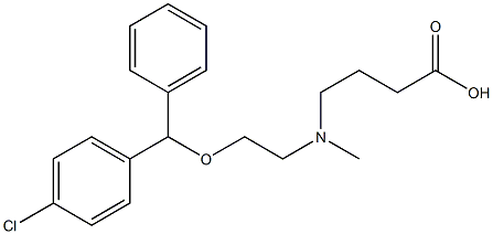 4-[Methyl[2-[(4-chlorobenzhydryl)oxy]ethyl]amino]butanoic acid Struktur