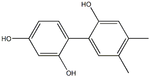 4',5'-Dimethyl-1,1'-biphenyl-2,2',4-triol Struktur