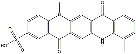 5,7,12,14-Tetrahydro-5,11-dimethyl-7,14-dioxoquino[2,3-b]acridine-2-sulfonic acid Struktur