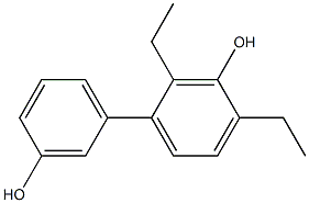 2,4-Diethyl-1,1'-biphenyl-3,3'-diol Struktur