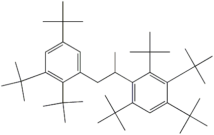 2-(2,3,4,6-Tetra-tert-butylphenyl)-1-(2,3,5-tri-tert-butylphenyl)propane Struktur