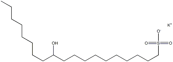 11-Hydroxynonadecane-1-sulfonic acid potassium salt Struktur