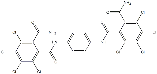 N,N''-(p-Phenylene)bis(3,4,5,6-tetrachlorophthalamide) Struktur