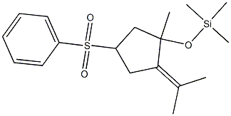 1-(1-Methylethylidene)-2-methyl-2-(trimethylsilyloxy)-4-phenylsulfonylcyclopentane Struktur