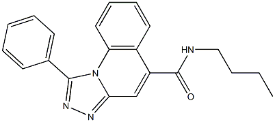 1-Phenyl-N-butyl[1,2,4]triazolo[4,3-a]quinoline-5-carboxamide Struktur