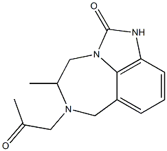 4,5,6,7-Tetrahydro-5-methyl-6-(2-oxopropyl)imidazo[4,5,1-jk][1,4]benzodiazepin-2(1H)-one Struktur