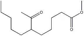 6-Pentyl-7-oxooctanoic acid methyl ester Struktur