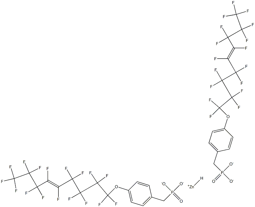 Bis[4-(heptadecafluoro-5-nonenyloxy)benzylphosphonic acid hydrogen]zinc salt Struktur