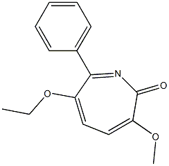 3-Methoxy-6-ethoxy-7-phenyl-2H-azepin-2-one Struktur