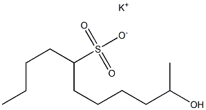 10-Hydroxyundecane-5-sulfonic acid potassium salt Struktur