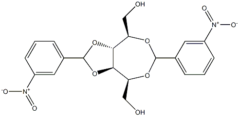 2-O,5-O:3-O,4-O-Bis(3-nitrobenzylidene)-D-glucitol Struktur