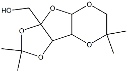 6,6,11,11-Tetramethyl-2,4,7,10,12-pentaoxatricyclo[7.3.0.03,8]dodecane-1-methanol Struktur