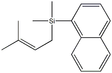 3-Methyl-1-[dimethyl(1-naphtyl)silyl]-2-butene Struktur