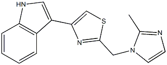 3-(2-(2-Methyl-1H-imidazol-1-ylmethyl)-4-thiazolyl)-1H-indole Struktur