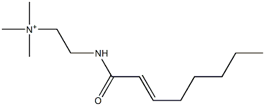 N,N,N-Trimethyl-2-(2-octenoylamino)ethanaminium Struktur