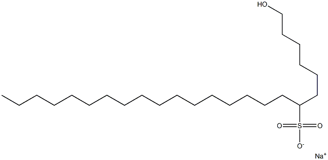 1-Hydroxytetracosane-7-sulfonic acid sodium salt Struktur