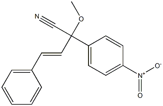 2-Methoxy-2-(4-nitrophenyl)-4-phenyl-3-butenenitrile Struktur