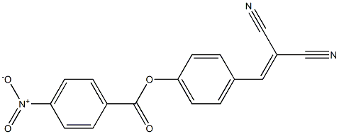 4-Nitrobenzoic acid 4-(2,2-dicyanoethenyl)phenyl ester Struktur