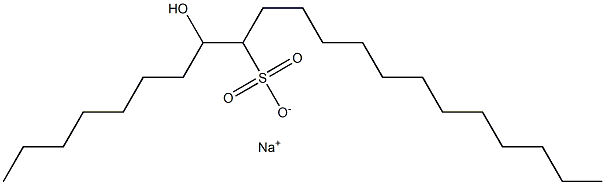 8-Hydroxyhenicosane-9-sulfonic acid sodium salt Struktur