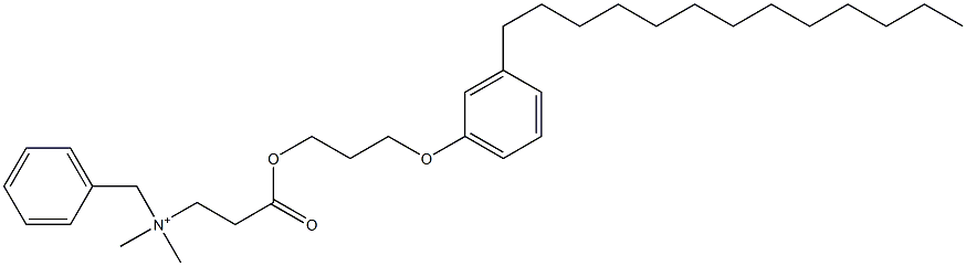 N,N-Dimethyl-N-benzyl-N-[2-[[3-(3-tridecylphenyloxy)propyl]oxycarbonyl]ethyl]aminium Struktur