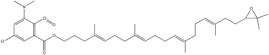 (4E,8E,12E,16E)-20,21-Epoxy-N,N-dimethyl-4,8,13,17,21-pentamethyl-4,8,12,16-docosatetren-1-amineN-oxide Struktur