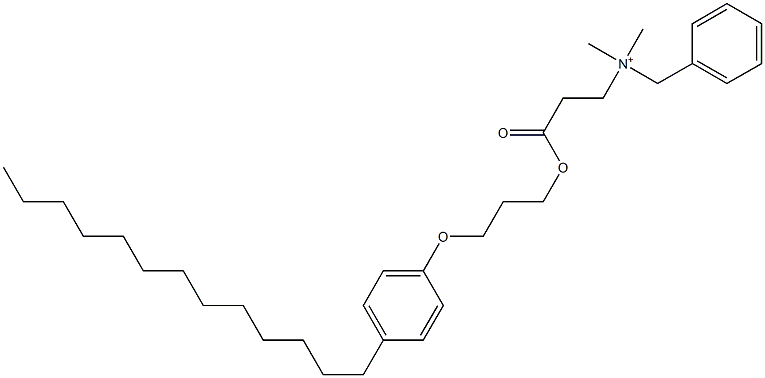 N,N-Dimethyl-N-benzyl-N-[2-[[3-(4-tridecylphenyloxy)propyl]oxycarbonyl]ethyl]aminium Struktur