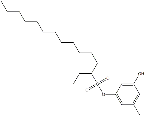 3-Pentadecanesulfonic acid 3-hydroxy-5-methylphenyl ester Struktur