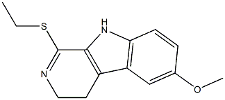 3,4-Dihydro-1-ethylthio-6-methoxy-9H-pyrido[3,4-b]indole Struktur