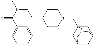 N-Methyl-N-[2-[1-(adamantan-1-ylmethyl)-4-piperidinyl]ethyl]benzamide Struktur