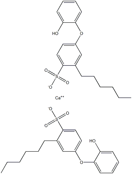 Bis(2'-hydroxy-3-hexyl[oxybisbenzene]-4-sulfonic acid)calcium salt Struktur