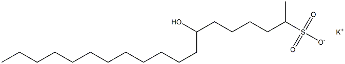 7-Hydroxynonadecane-2-sulfonic acid potassium salt Struktur