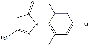 3-Amino-1-(4-chloro-2,6-dimethylphenyl)-5(4H)-pyrazolone Struktur