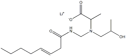 2-[N-(2-Hydroxypropyl)-N-(3-octenoylaminomethyl)amino]propionic acid lithium salt Struktur