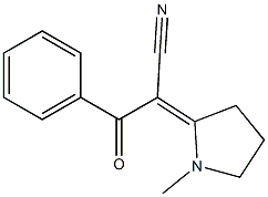 Benzoyl(1-methyl-2-pyrrolidinylidene)acetonitrile Struktur