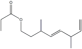 Propionic acid 3,6-dimethyl-4,7-octadienyl ester Struktur